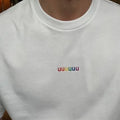 T-shirt UUUUUU Wit Regenboog