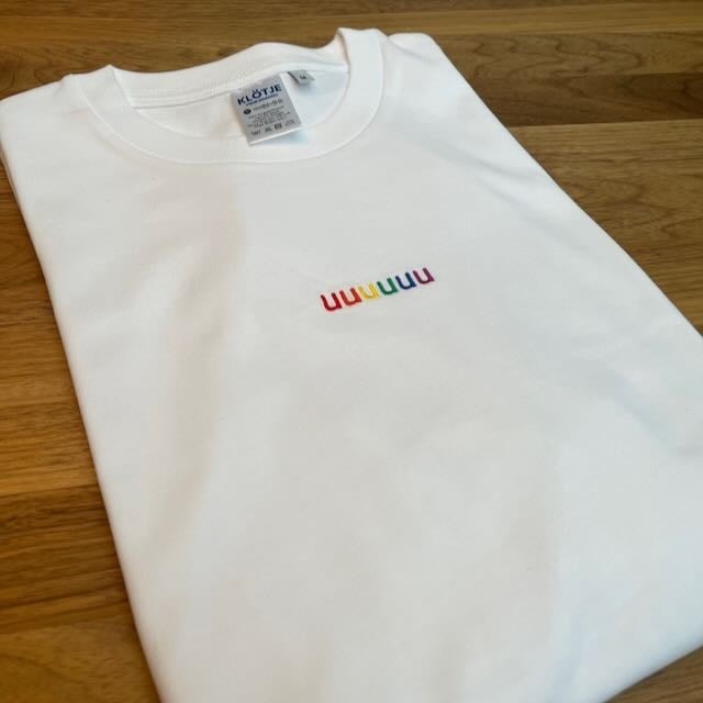 T-shirt UUUUUU Wit Regenboog
